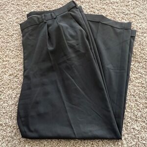 Van Heusen Traveler Big‎ Tall Pleated Dress Pants Black Men's 44x32